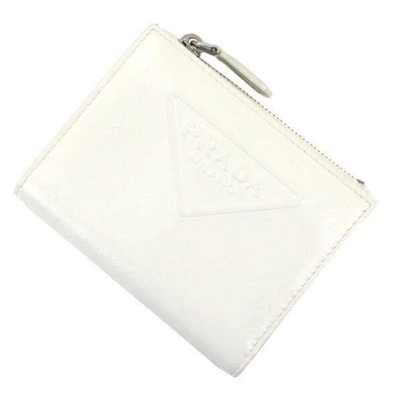PRADA White Leather Wallet - Picture 1 of 9